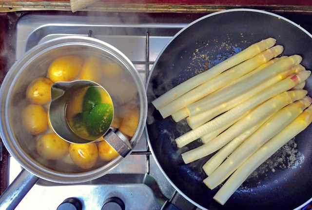 Spargel Seglerküche Kombüse Camping