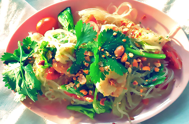 Die See kocht Glasnudelsalat Thai