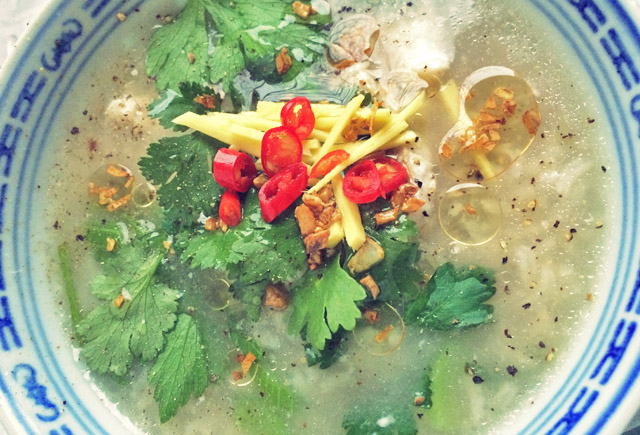 Thai Reissuppe Segelboot