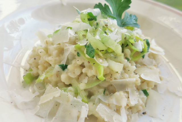 Perlgraupenrisotto Segelrezept Kombüse