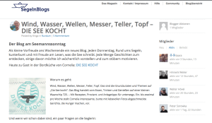 Segel- Blog Bordküche und Rezepte "Die See kocht"