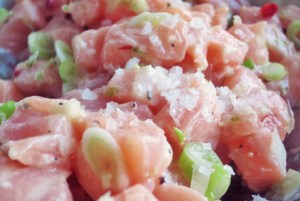 Lachs Tatar mit Wasabi Creme Segelrezept Kombüse