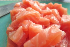 Lachs Tatar mit Wasabi Creme Segelrezept Kombüse