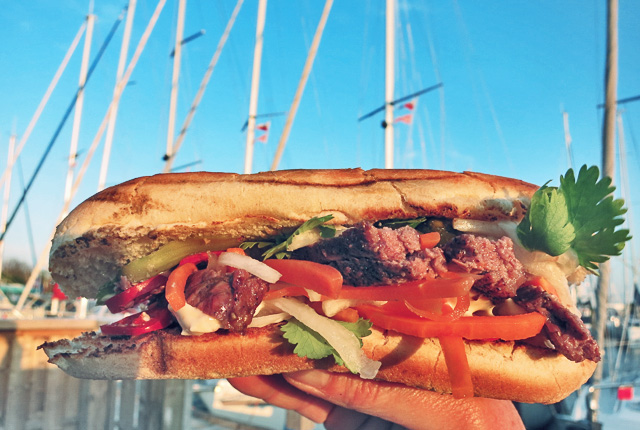 Banh Mi Hot Dog Seglerküche, Rezept Segeln und Camping