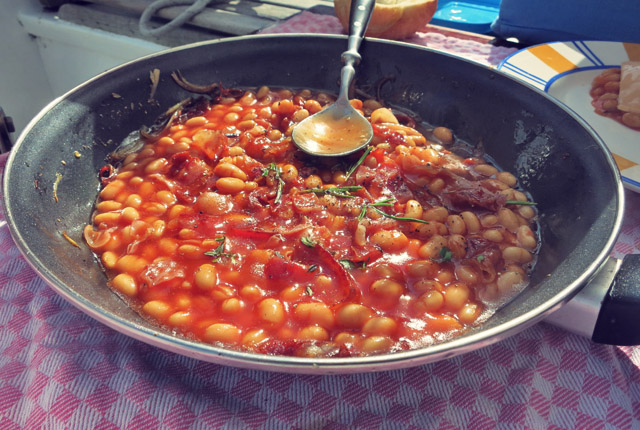 Deftiges Frühstück Baked Beans