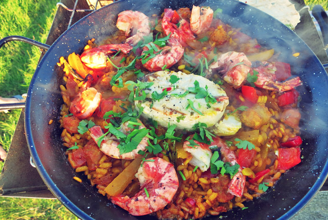 Paella rezept Segeln Camping Kombuse Outdoor