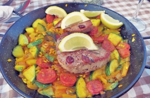 Paella Segelrezept, was kochen beim Segeln.