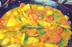 Paella Segelrezept, was kochen beim Segeln.