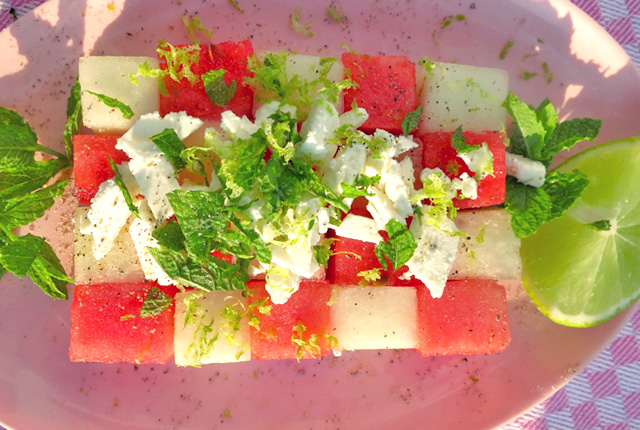 Wassermelonen Salat- Sommerliches Rezept für die Kombüse
