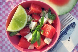 Meloenen Sommersalat Segeln Kombüse Boot