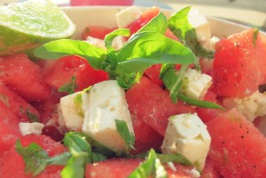 Meloenen Sommersalat Segeln Kombüse Boot