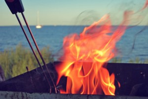 Lachs, frischer Fisch Segelrezept, BBQ und Outdoor