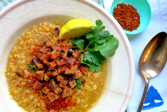 Bord-Rezept Linsensuppe aus Syrien. Segeln und Camping