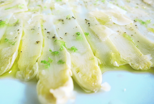 Spargel Carpaccio, Kochen an Bord Segeln