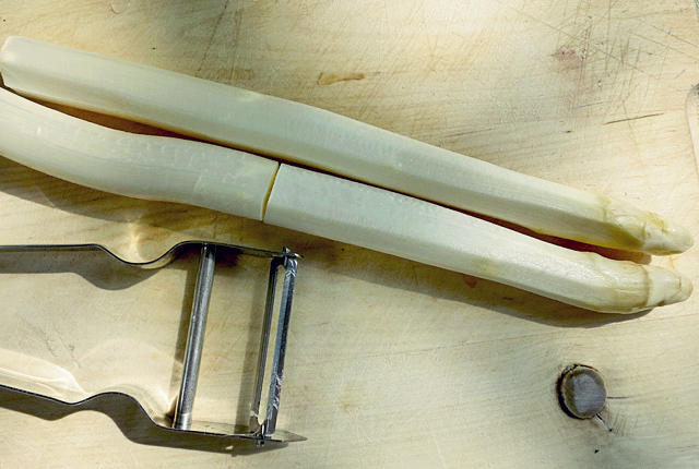 Spargel Carpaccio, Kochen an Bord Segeln