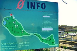 Karte von Avernakø Insel Info im Hafen