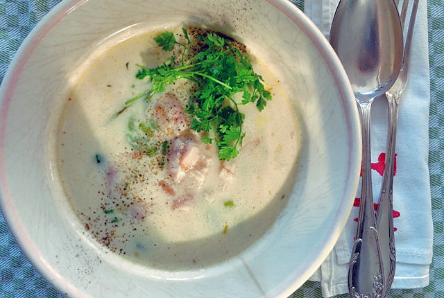 Bordrezept Segeln Spargelsuppe mit Aal oder Räucherlachs