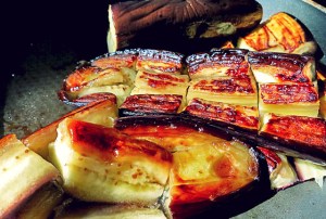 Baba Ganoush Auberginen Gebraten