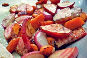 Kombüsenküche: Linsensalat Gemüse angebraten