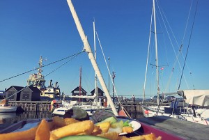 Strib Fisk Essen to-go im alten Hafen