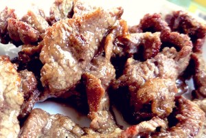 Mongolisches Flank Steak gebraten