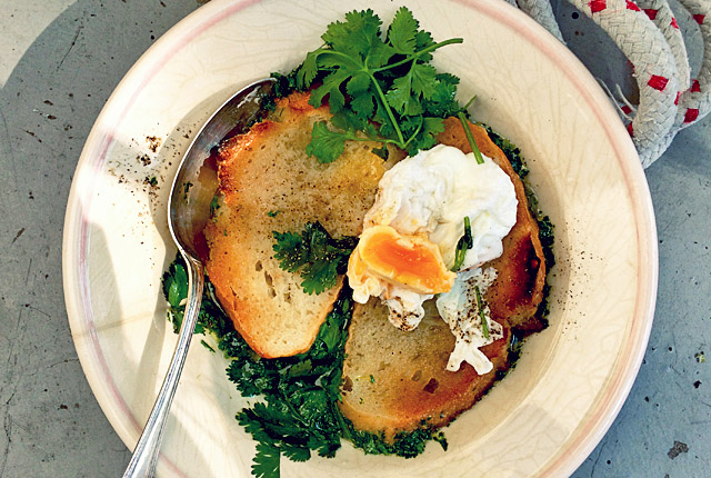 Brotsuppe mit Koriander Acorda-Alentejo Bordrezept Segeln