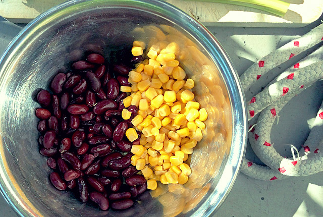 Haltbarer Proviant: Mais und Bohnen für Segel-Rezepte