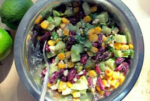 Bordrezept: Kidneybohnen Mais Feta Salat