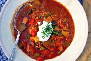 Soljanka, Wurstsuppe schnelles Bordrezept