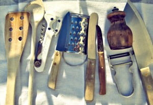 Die See kocht mit allen Werkzeugen