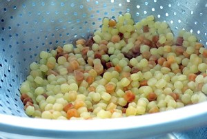 Super Segel-Proviant: Fregula gekocht, al dente