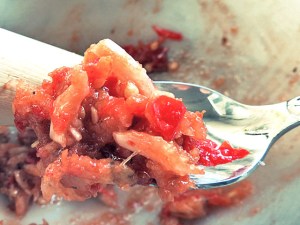 Som Tam Paste gestampft