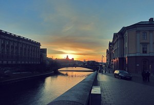 Stockholm Schloss Abenddämmerung