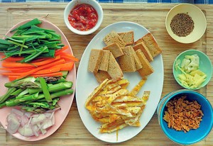 Die See kocht: Bami Goreng vegetarisch, alle Zutaten