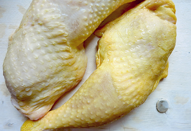 Mais Hähnchen Schenkel