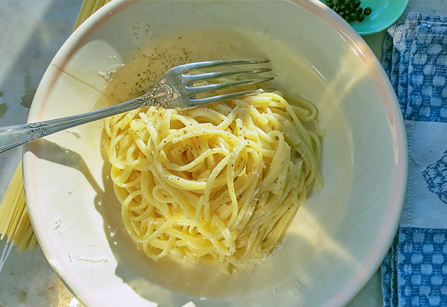 Bord Rezept: Pasta Cacio e pepe