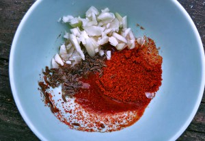 Szegediner Gulasch Gewuerze am Ende