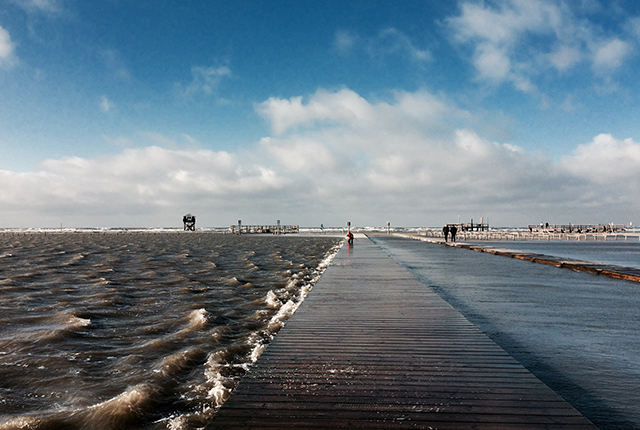 Sankt Peter Ording Strand Sturm