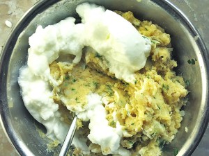 Stockfisch Kroketten Teig mit Eischnee