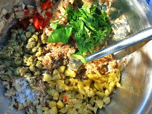 Sardinen Tatar alle Zutaten