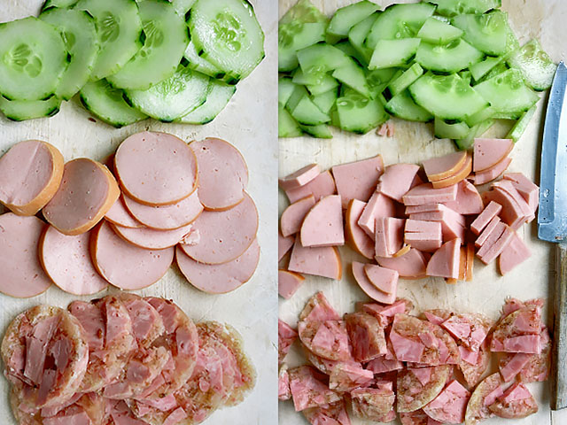 Zutaten Fleischwurst Suelze Gurkensalat