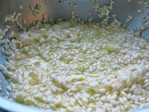 Risotto Schalotte weisswein ablöschen