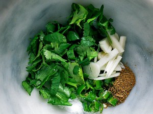 Zutaten fuer Zhuk gruene Chili Paste