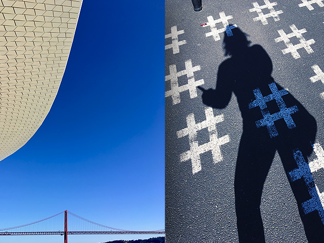Lissabon Hashtags und MAAT Museum