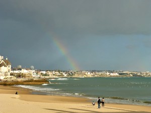 Lissabon Strand Cascais Regenbogen