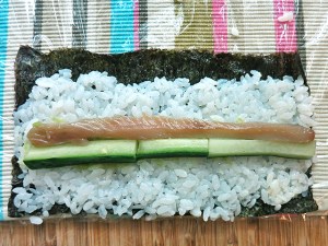 Maki Sushi fast richtig belegt