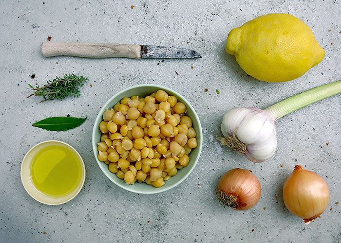 Zutaten Kichererbsensuppe aus Griechenland