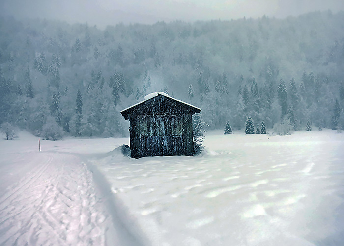 Schneehütte Adventszeit