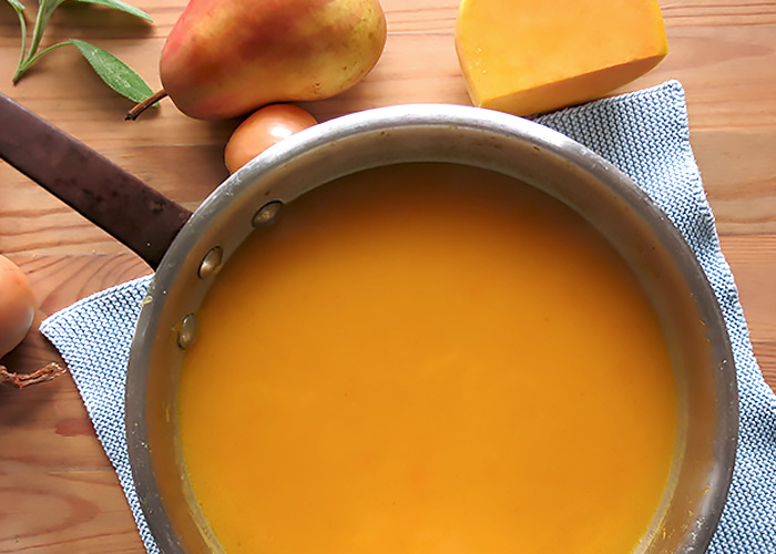 Kürbissuppe pur vegan vegetarisch