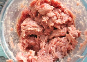 Meatball Masse im Mixer